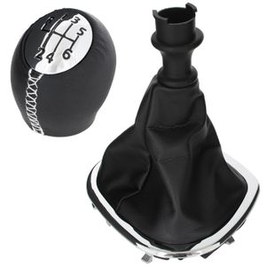 Soufflet Levier De Vitesse Cuir Synthétique Pour Land Rover Freelander II (2007-2014) Automatique - Housse Noire Avec Double Couture