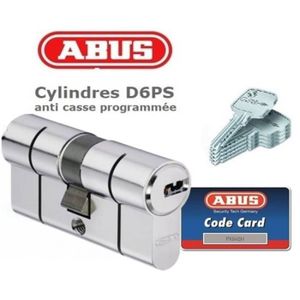 SERRURE - BARILLET Cylindre de sécurité pour porte barillet 30 x 50 mm D6PS ABUS 5 clés
