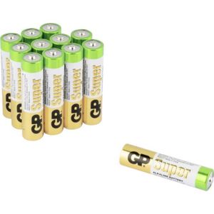 PILES Pile LR3 (AAA) GP Batteries Super 8+4 03024AB8+4 alcaline(s) 1.5 V 12 pc(s)