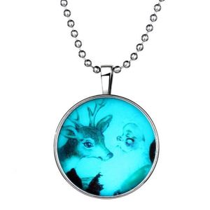 Vintage Noël Bonhomme de neige cabochon en verre Noir Chaîne Collier Pendentif