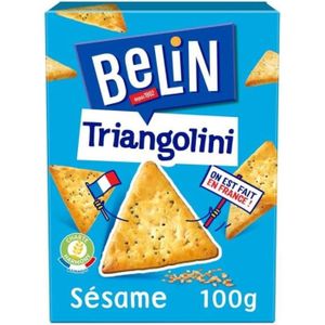 TUILES & TORTILLAS LOT DE 5 - BELIN - Crackers Triangolini - paquet de 100 g