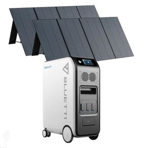 GROUPE ÉLECTROGÈNE BLUETTI Générateur solaire EP500PRO avec 2 panneaux solaires PV350 350 W, 5100 Wh LiFePO4 batterie de secours,30A Sortie RV