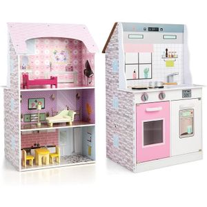 Accessoires pour poupée Barbie, meubles, chambre à coucher, coiffeuse, lit,  salon, table à manger, cuisine, garde-robe, jouet, cadeau pour fille