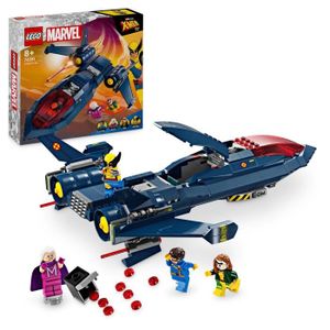 ASSEMBLAGE CONSTRUCTION LEGO® 76281 Marvel Le X-Jet des X-Men, Jouet d'Avion, Chasseur avec Minifigurines de Super-Héros : Wolverine