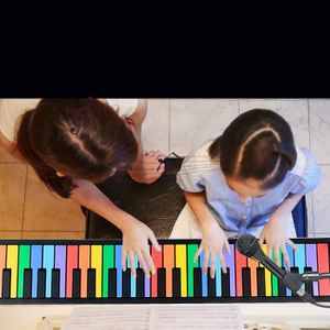 CLAVIER MUSICAL Piano électronique multifonctionnel portable arc-en-ciel à 49 touches, instrument de musique pour enfants, jouets d'éducatf