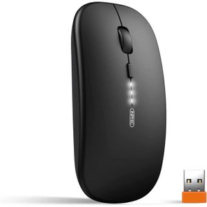 Mini souris Bluetooth sans fil silencieuse Inphic E5B 4000DPI 4 touches  pour bureau, couleur: noir +