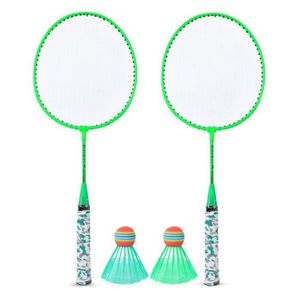 KIT BADMINTON VINGVO Raquette de badminton pour enfants Kit de Raquette de Badminton avec 2 Balles Jeu de Sport Extérieur Jouet d'Enfant Garçons