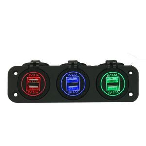 PRISE ALLUME-CIGARE Ywei LED 6 USB Voiture Prise Allume Cigare Chargeur Adaptateur DC 12-24V