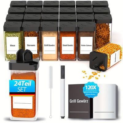 Lot de 3 Bocaux à Épices "Set" 0,16L Transparent