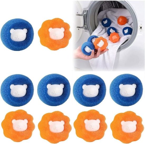 1 Pièces Boule Anti Poil Machine À Laver, Lavage Anti Poils Anti