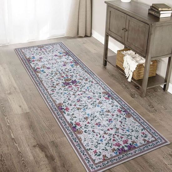 Tapis De Couloir Antidérapant TALETA ANRO 80x150 Cm - Lavable Machine, Pour Cuisine, Entrée, Terrasse