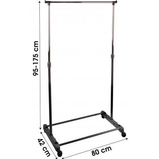 Wiracks Portant à Vêtements Pour Suspendre Les Vêtements Roulants