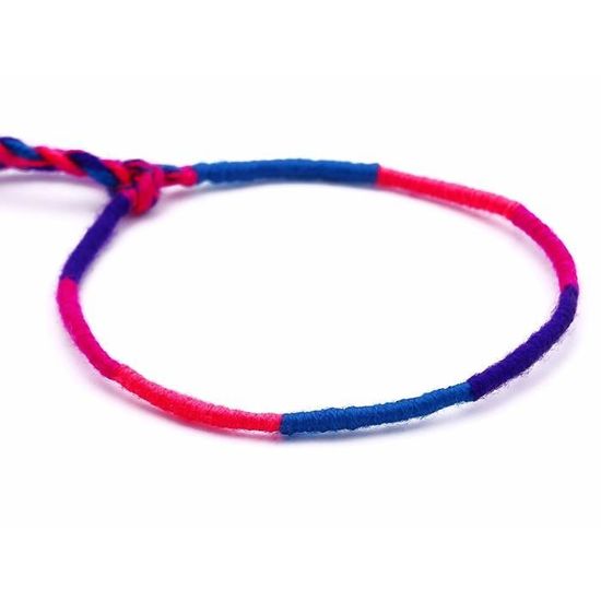 Bracelet Brésilien Amitié coton macramé Porte Bonheur blanc gris noir