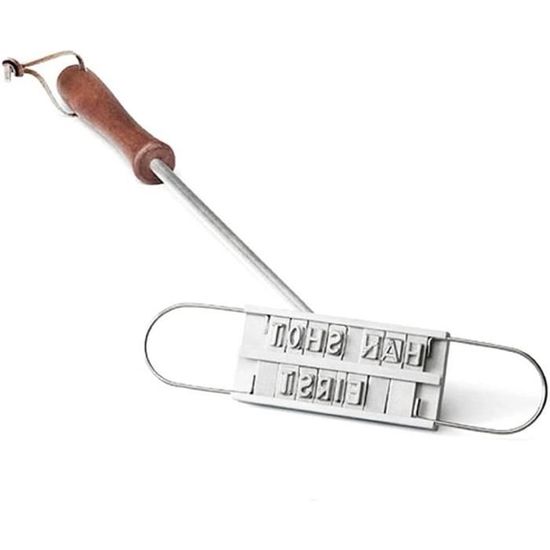 Fer à Marquer Barbecue – 55 Lettres, Poignée Bois, Personnalise Tes Viandes Grillées