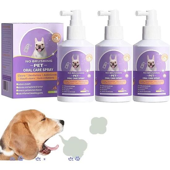 Spray nettoyant pour Les Dents PetClean pour Chiens et Chats, Pet Clean
