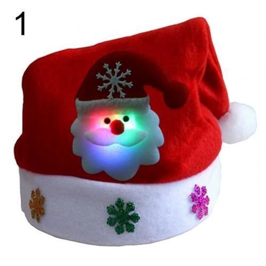 Bonnet De Noël LED - Bonnet De Lutin Lumière Pour Adultes - Casquette