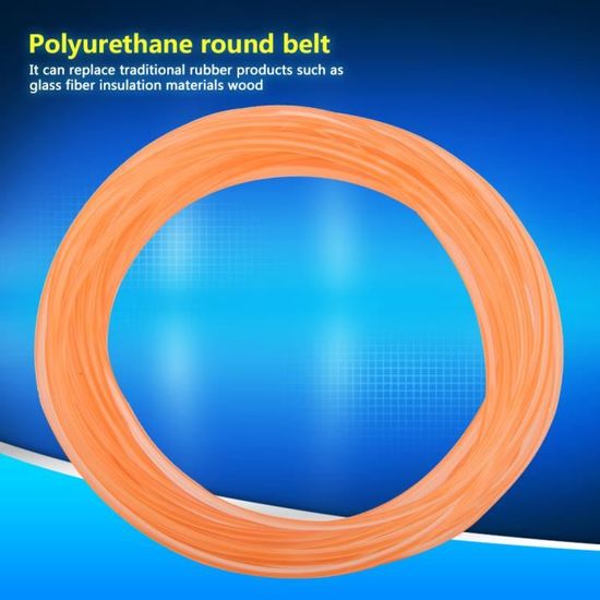 courroie de transmission PU à surface 4mm*10m Courroie ronde en polyuréthane installation facile et pratique haute performance 