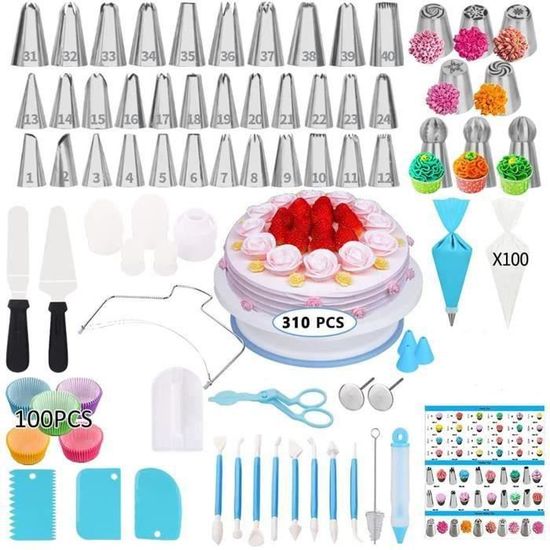 2 Racloirs à Gâteau Réglables Pour Plateau Tournant - Lisseur à Crème, Pour Gâteaux Ronds/carrés, ABS Alimentaire