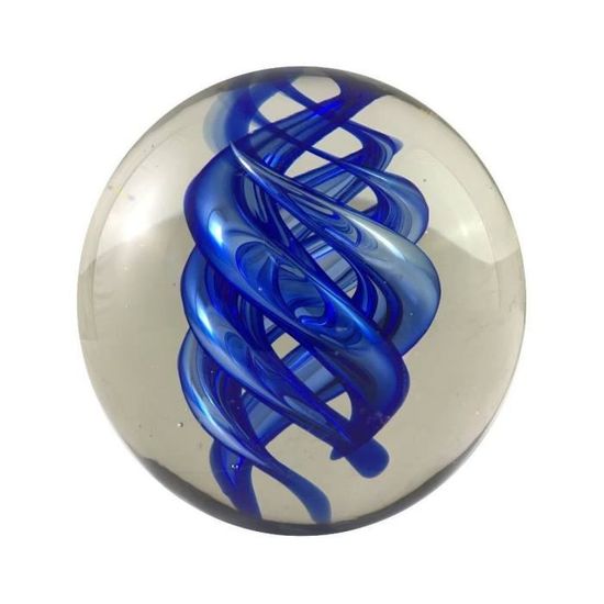 Presse-papier - CHEMIN DE CAMPAGNE - Boule Sulfure Ovale - Tourbillon