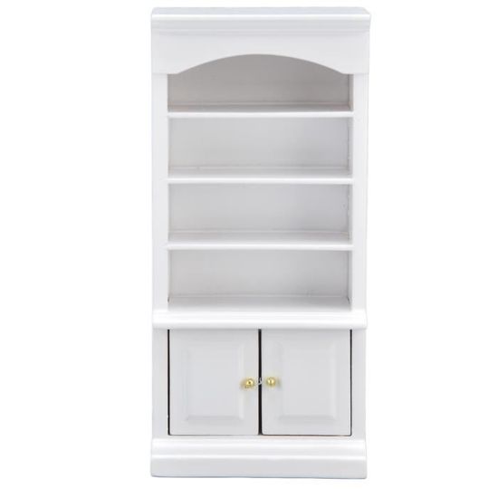 Étagère Miniature 4 Niveaux Pour Maison De Poupée - Meuble Bois Exquis Bibliothèque, Cuisine Ou Salon - Accessoire Réaliste Et Décoratif