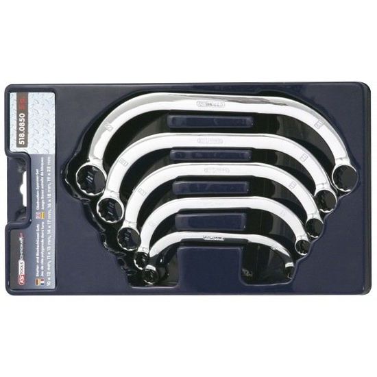 Clé Polygonale Contre-coudée KS TOOLS 16x18 Mm - Chrome Vanadium, Longueur 262 Mm, Neuf