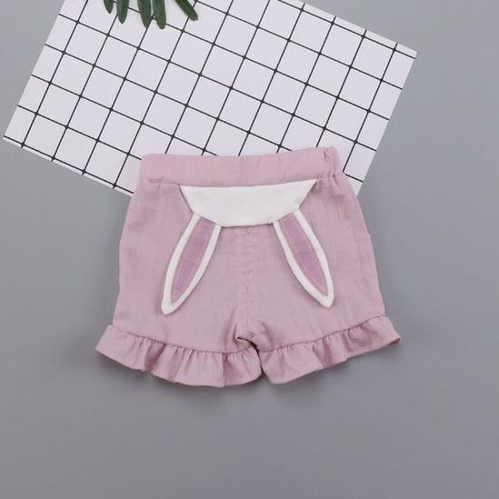 Short Fille 5 Ans - Pantalon D'été Taille Haute - Slim Respirant - Pour Yoga, Sport, Quotidien - Taille S à XL