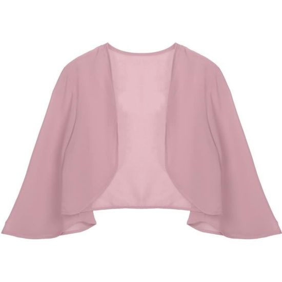 Haut Manches Courtes & Boléro Rose En Soie Cachemire Armand Ventilo - Taille L - Occasion Très Bon état