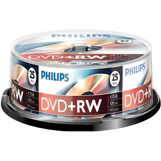 Lot De 10 DVD-RW Intenso 4.7 Go - Vitesse 4x - Coque Fine
