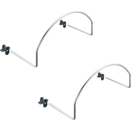 Arrêts Matelas Gedotec 2 Pièces - Cale Pied De Lit Acier Chromé 345x165x130mm Pour Sommier Adulte/Enfant