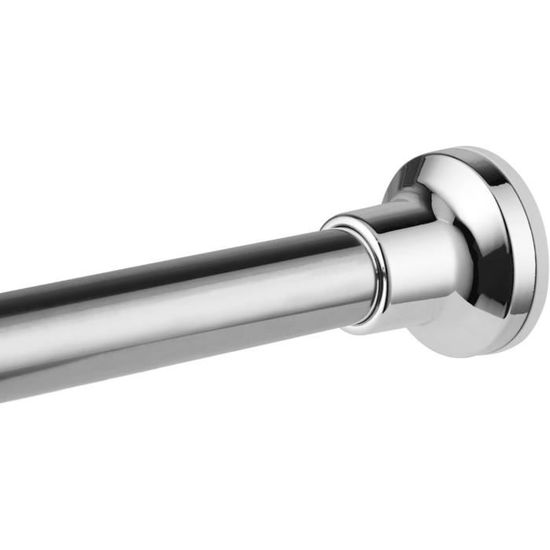 Tringle De Douche D'Angle Sans Perçage Strength Enemy | Acier Inoxydable 304, Forme En L | Réglable 75-105 Cm X 115-175 Cm | Avec 18 Anneaux