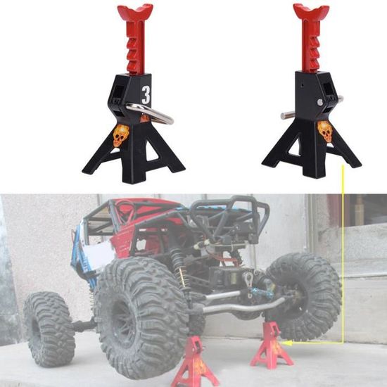 Cric De Simulation 1/10 Pour Voiture RC – Métal, Hauteur Réglable 25-130mm, Pour D90, SCX10 - 1