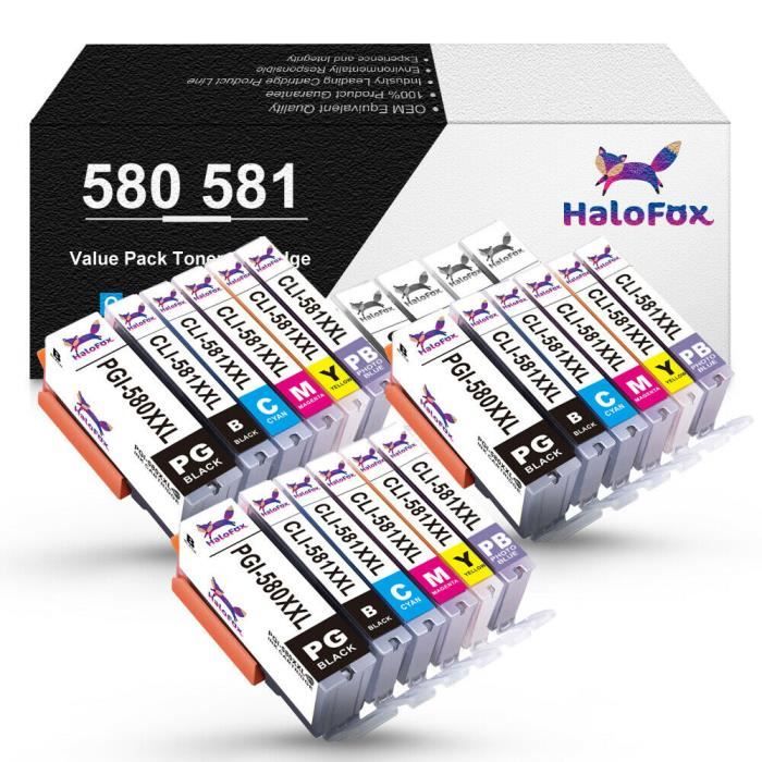 CANON - CANON Multipack 5 cartouches Jet d'encre N° 580 + 581 / 2078C008 Noir XX