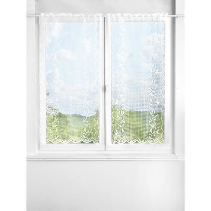 Paire de vitrages, guirlande de feuilles