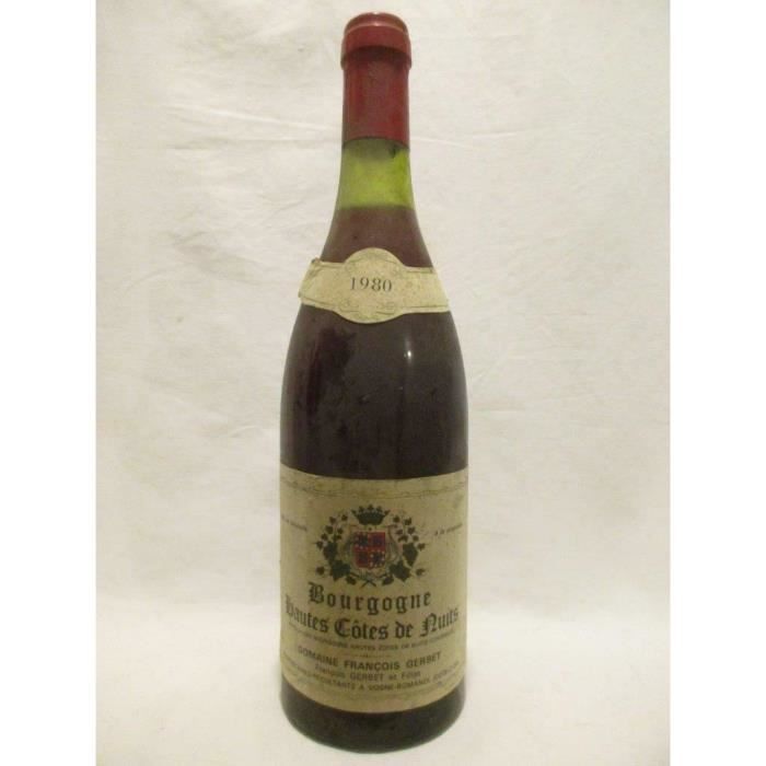 hautes côtes de nuits françois gerbet rouge 1980 - bourgogne france