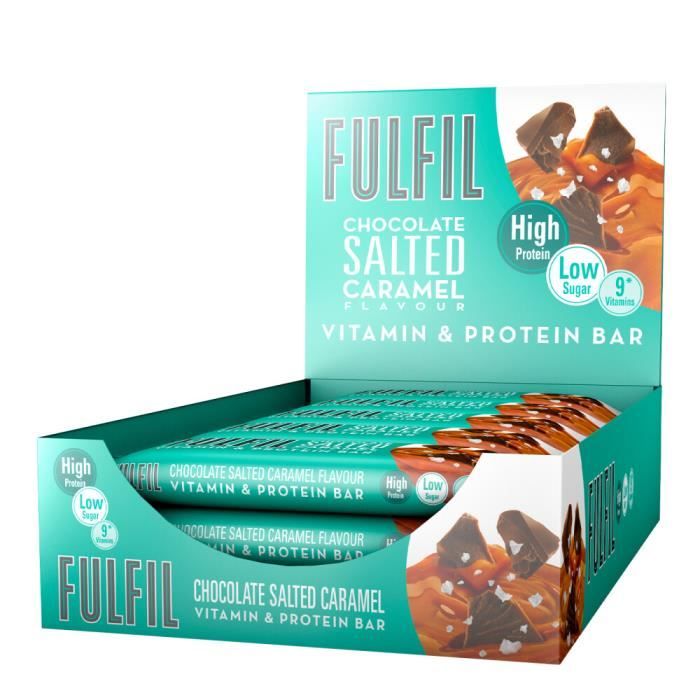 Barres protéinées FULFIL Vitamin & Protein Bar - Chocolate Salted Caramel Boite de 15