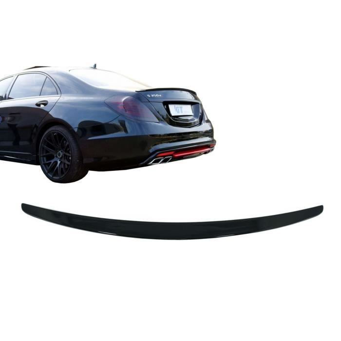 Spoiler coffre pour Mercedes Classe S W222 2014-2020 Sport Lèvre Noir brillant