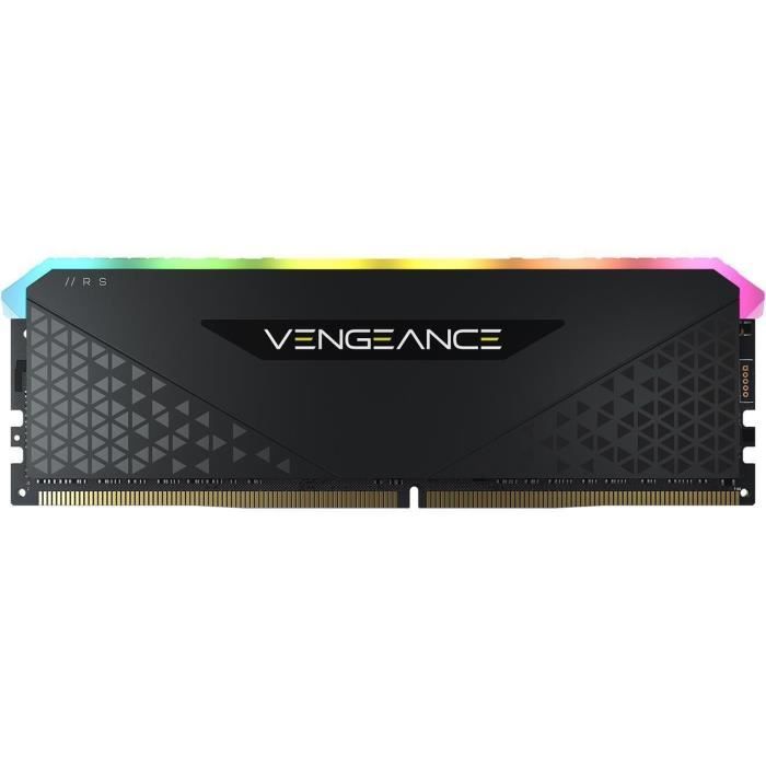 Mémoire RAM - CORSAIR - Vengeance RGB RS DDR4 - 8GB 1x8GB DIMM - Unbuffered - 3600 MHz  - 1.35V - Noir (CMG8GX4M1D3600C1)