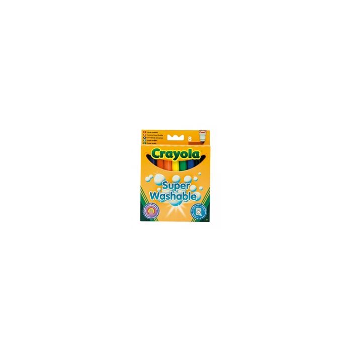 Crayola - 8 Feutres à colorier ultra lavables - se nettoie sans frotter