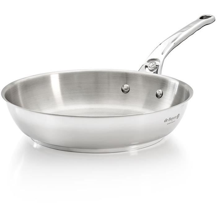 DE BUYER Poêle Milady - Queue fonte Inox - Diamètre : 28 cm
