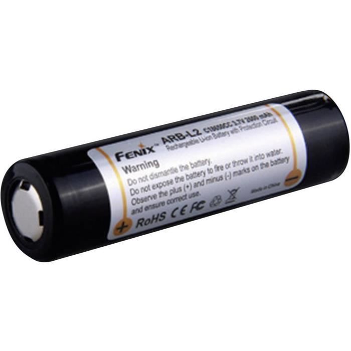 Pile rechargeable spéciale 18650 Fenix ARB-L2 FENARBL2 à tête plate Li-Ion 3.6 V 2600 mAh 1 pc(s) | OUTIL MODELISME - ACCESSOIRE