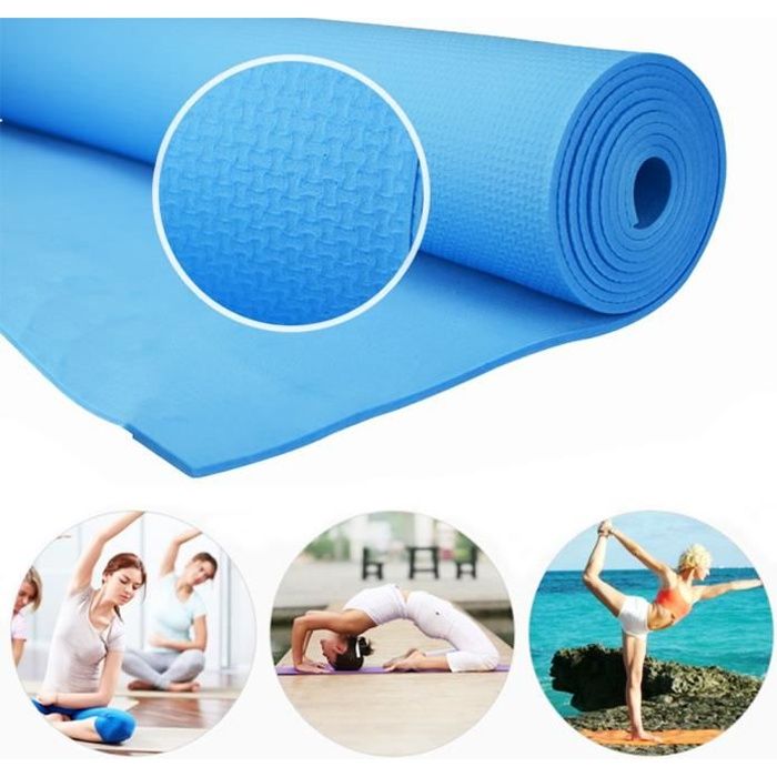 iDeko® Tapis de Yoga antiderapant EVA epais 6mm avec sac portable Yoga d'exercice Tapis de Sol