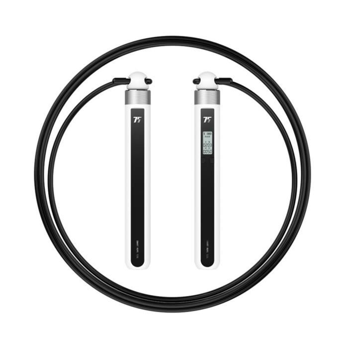 2.8M Corde à sauter intelligente entraînement à domicile corde à sauter de gymnastiquee blanc & noir