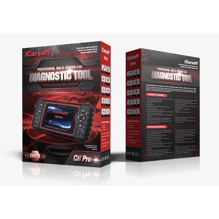 ✅ VALISE DIAGNOSTIC AUTO MULTIMARQUE OBD2 100% FRANCAIS ICARSOFT CR PRO