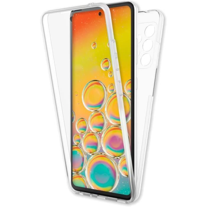 Coque pour Samsung Galaxy A53 5G - Housse Etui 360 Intégrale Transparent 2 Parties Avant Arrière