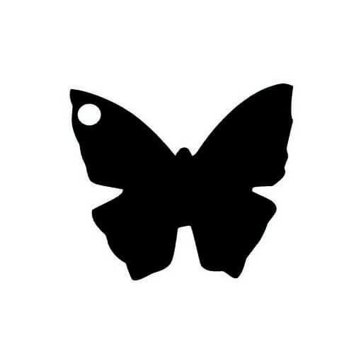 Étiquette papillon noire (x10) REF/2988