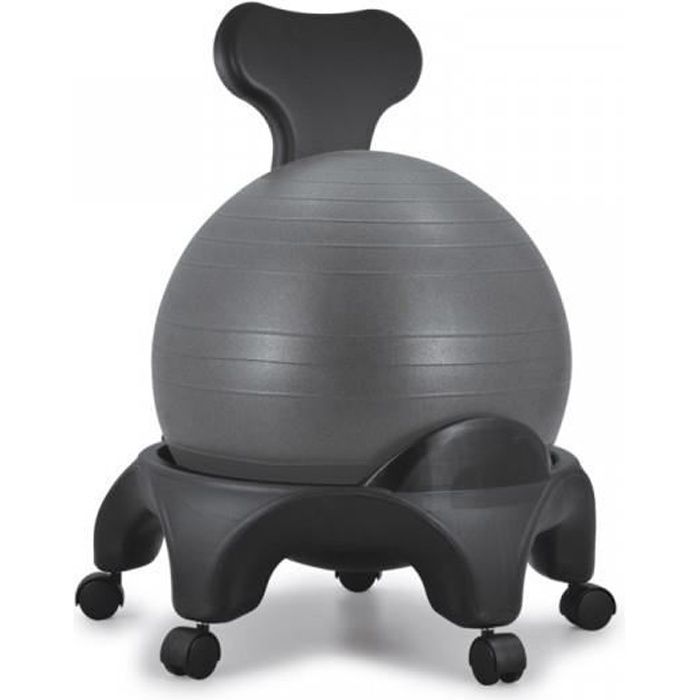 Tonic Chair Originale Anthracite Chaise avec Ballon Equilibre Exercice Fitness Dos Abdominaux