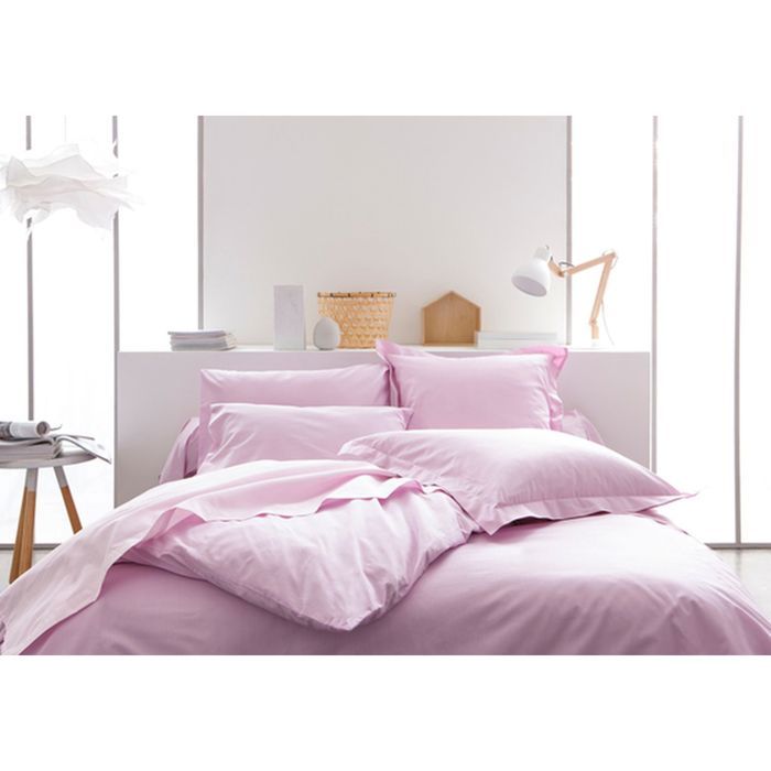 Housse de couette Poudre de lila - 100% coton 57 fils - 240 x 260 cm - Rose