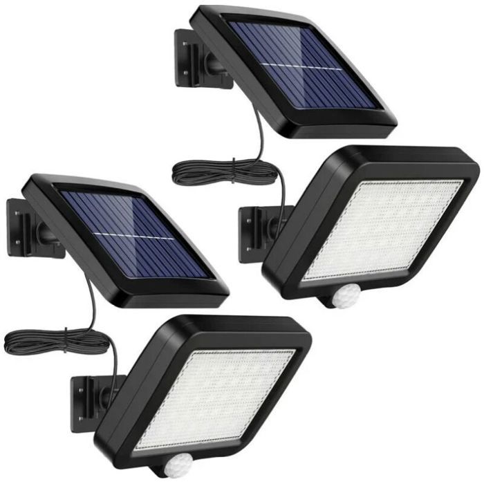 Lampe solaire extérieure - AUCUNE - Lot 2 - 56 LED - Détecteur de mouvement - IP65 120°