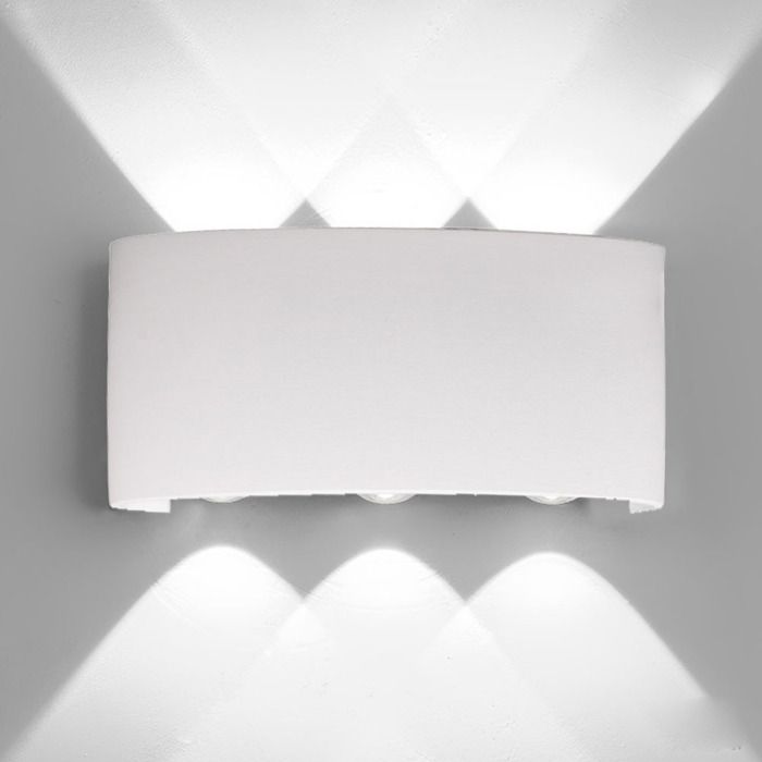 SNOGOLD 6W Applique Murale Extérieur Moderne Éclairage Étanche Lumière Blanche Lampe Murale en Aluminium Vers le Haut et Bas