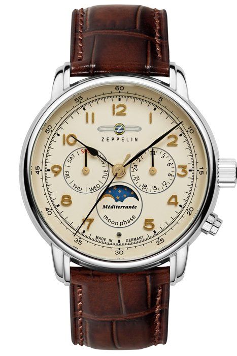 Montre - Homme - 9636-5 - Cuir - Acier inoxydable - Étanchéité 5 bars